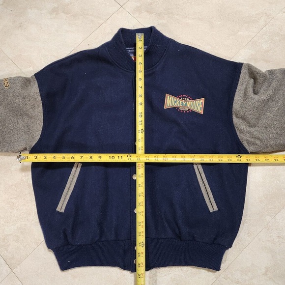VTG Walt Disney Mens L Large Mickey Mouse Wool Varsity Bomber Jacket USA Made - Picture 9 of 12